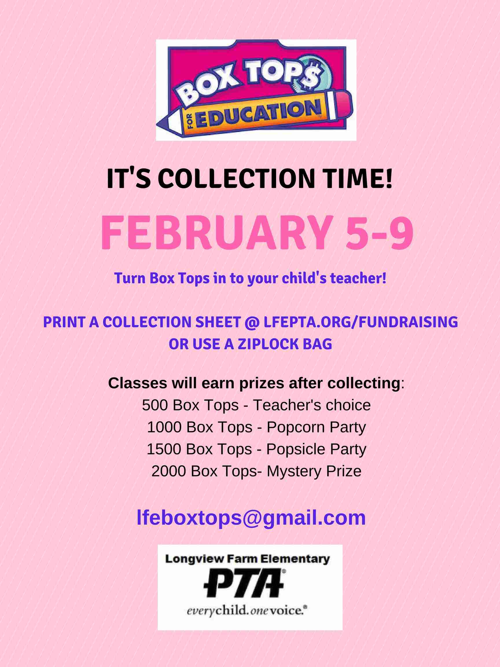 Flyer - February 2018 box top Collection